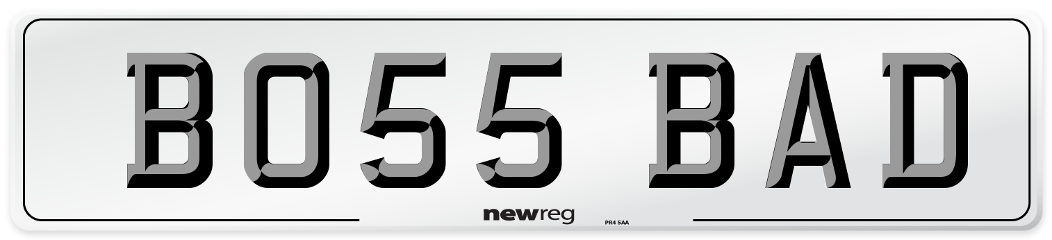 BO55 BAD Number Plate from New Reg